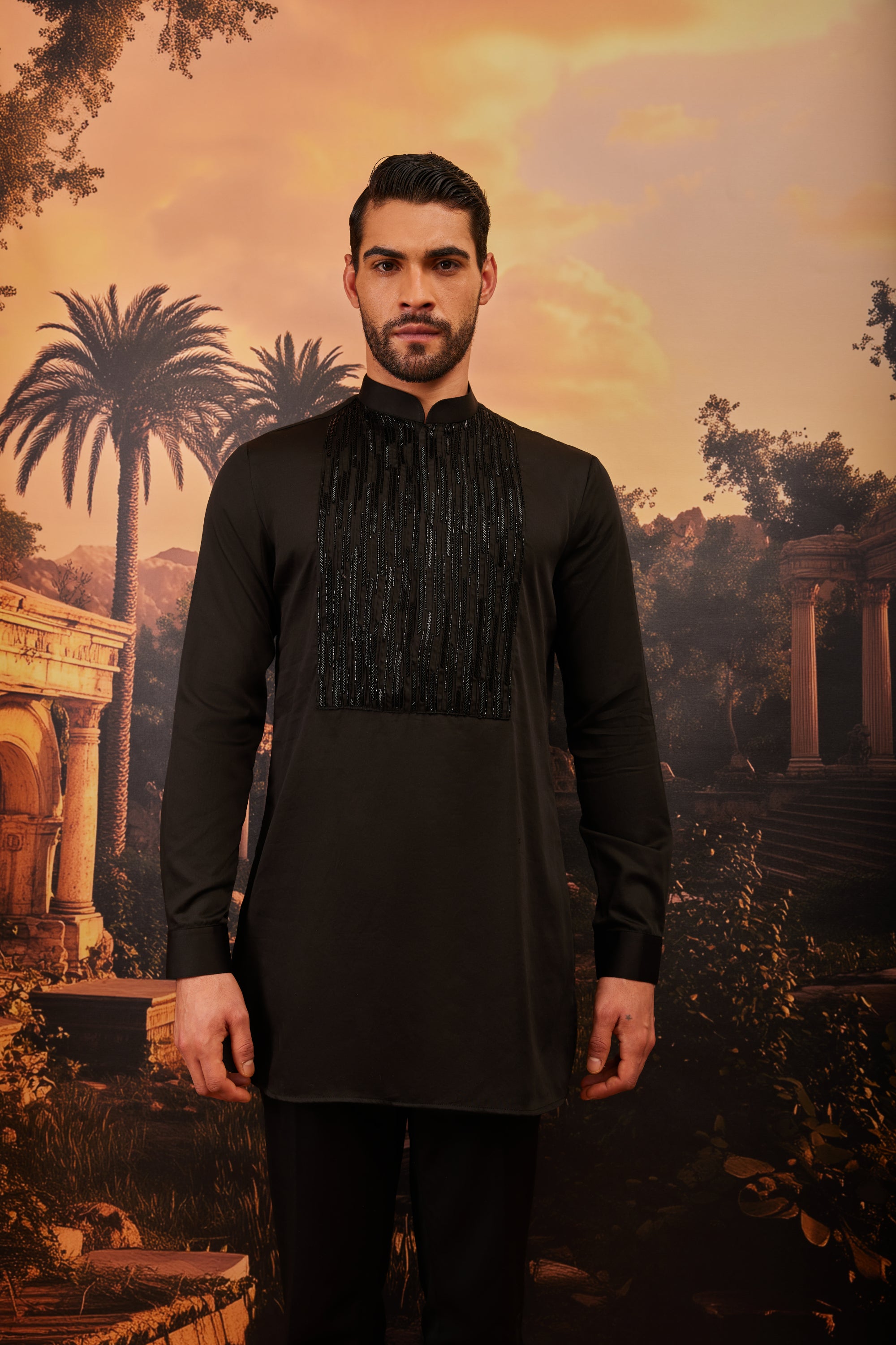 Baronial Black Kurta